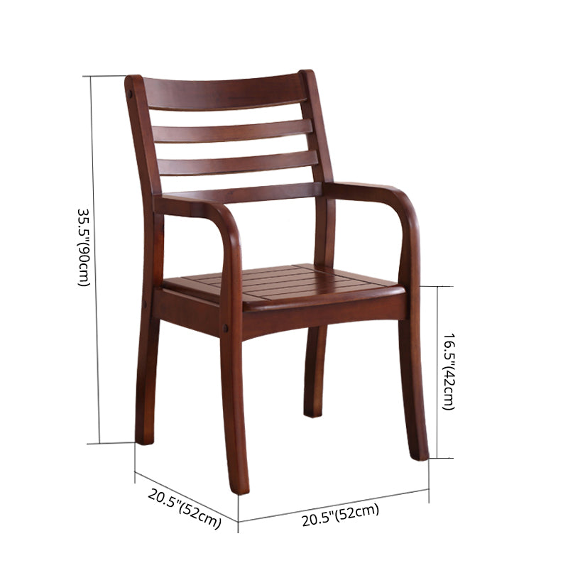 Contemporary Kitchen Wood Square Dining Chair Ladder Back Wood Counter Chair