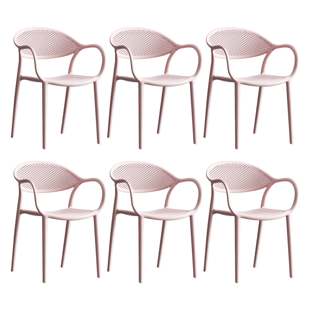 Chaise de fauteuil en plastique contemporain Open Danding Dining Dining Side Claid for Kitchen