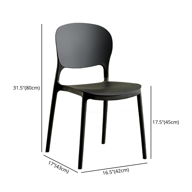 Chaise latérale arrière ouverte en plastique moderne 32" H dinant la chaise latérale pour le restaurant