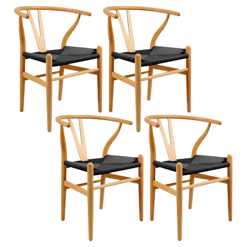 Glam Style Wood Dining Side Chair Armless Dining Chairs for Dining Room