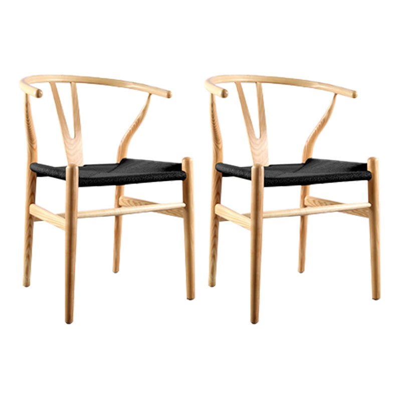 Glam Style Wood Dining Side Chair Armless Dining Chairs for Dining Room