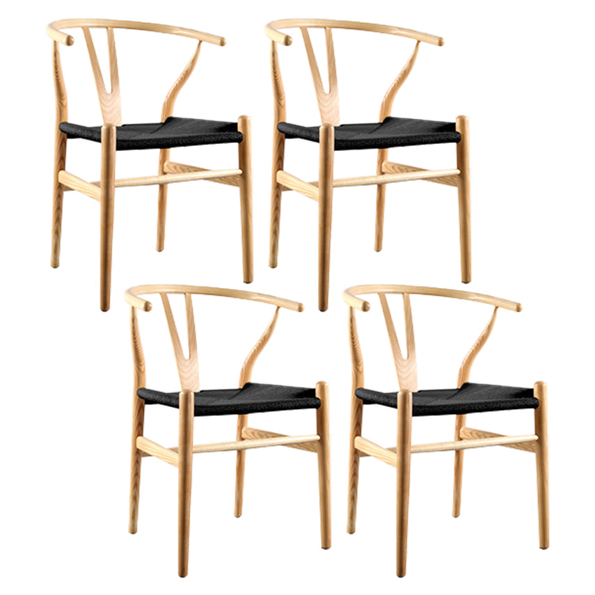 Glam Style Wood Dining Side Chair Armless Dining Chairs for Dining Room