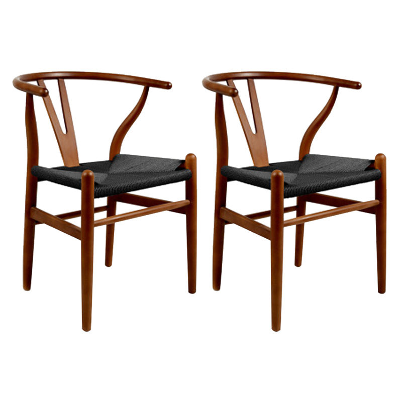 Glam Style Wood Dining Side Chair Armless Dining Chairs for Dining Room