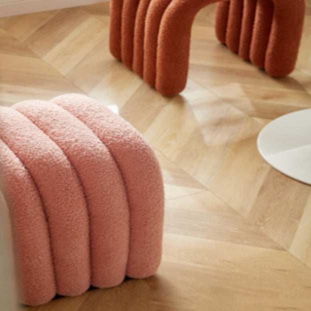 Chaise latérale de flanelle de salon de style moderne, chaise de salle à manger à dossier ouvert colorée