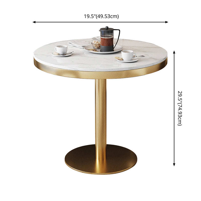 Nordic Sintered Stone Dining Room Set Standard Height with Pedestal Base Dining Furniture