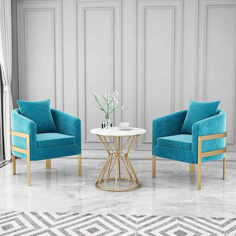 Nordic Dining Room Set with Round Sintered Stone Top and Pedestal Base Dining Furniture