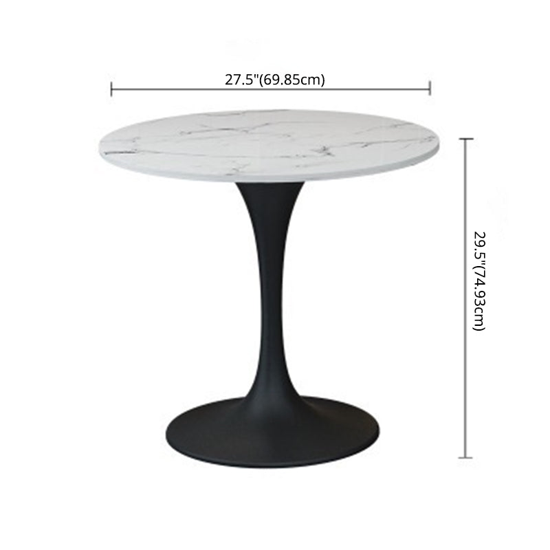 Glam Style Sintered Stone Dining Room Set with Black Leg Dining Furniture for Home Use