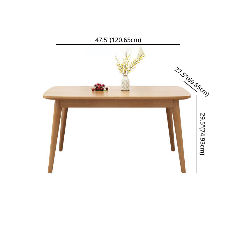 Fixed Wood Top Kitchen Table Set with 4 Legs Base Dining Table Sets for Dining Room