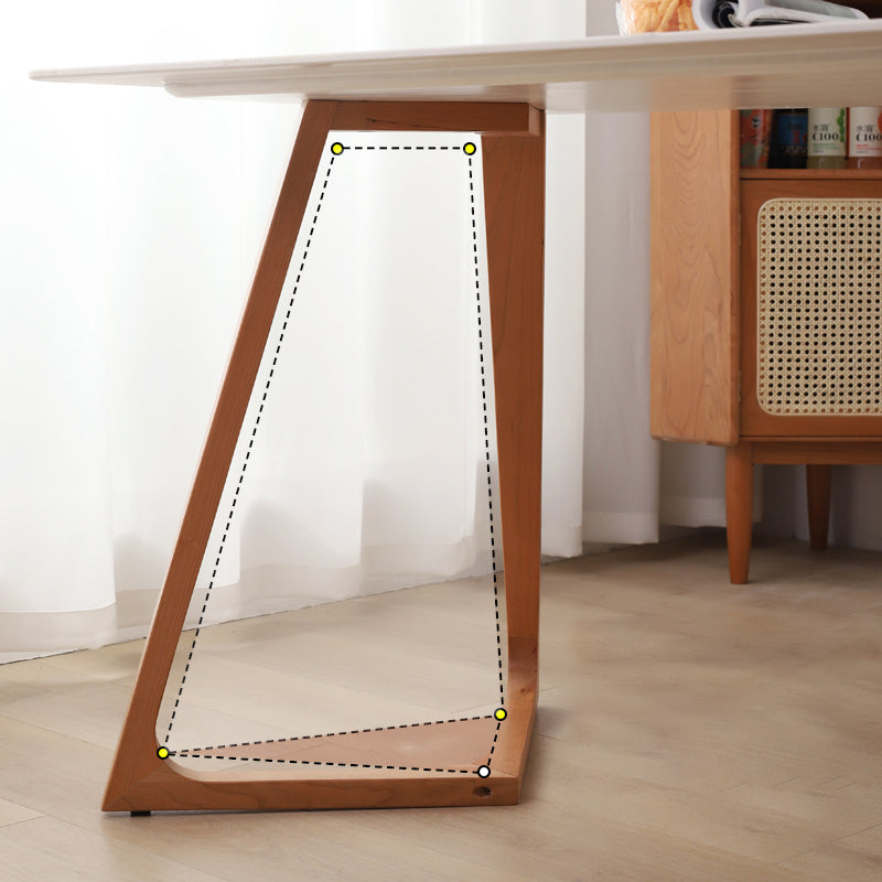 Contemporary Solid Wood Dinette Set with Rectangle Table Dining Room Set for Restaurant