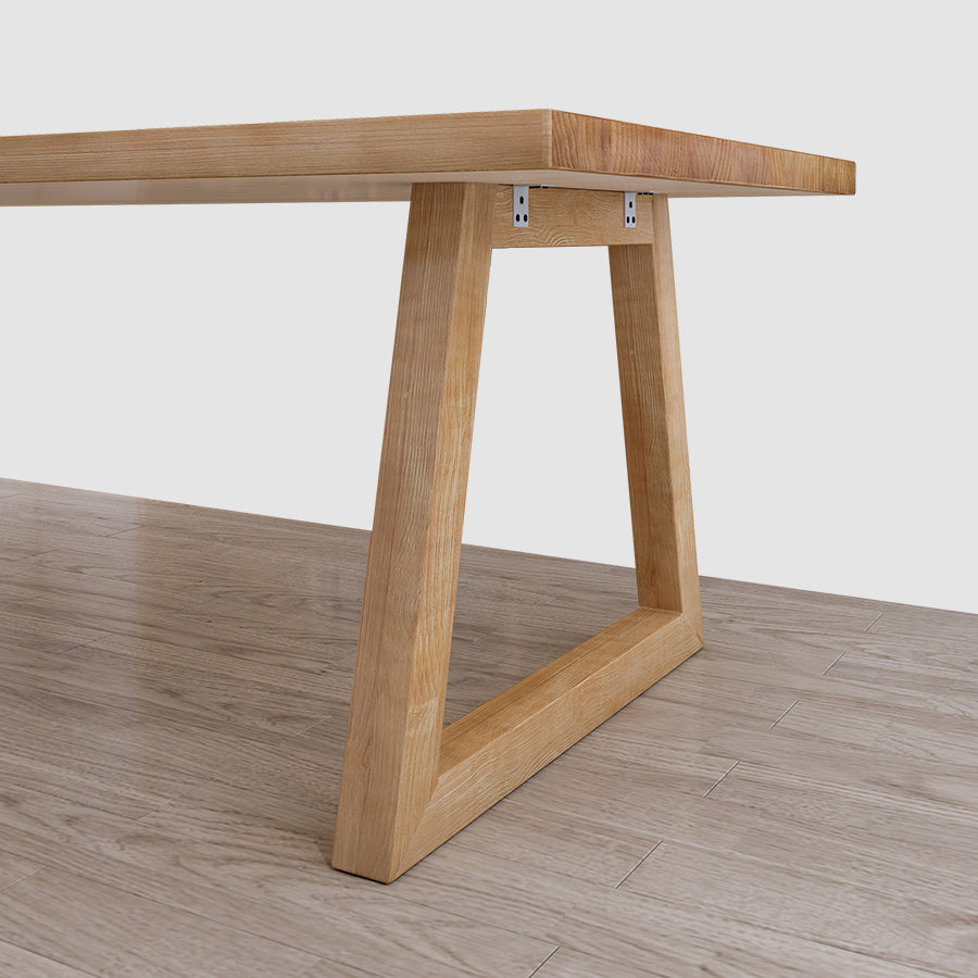 Contemporary Rectangle Shape Dining Set Solid Wood Top Dining Table Furniture for Dining Room