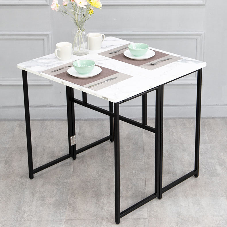 Modern Style Traditional Height Dining Set with Removable Leaf Table and Trestle Base