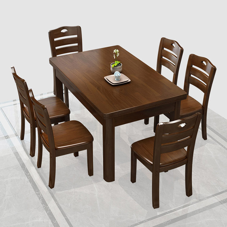 Traditional Standard Solid Wood Top Dining Room Set of Rectangle Shape for Kitchen Table Set