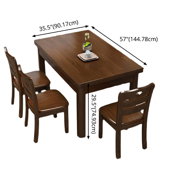 Traditional Standard Solid Wood Top Dining Room Set of Rectangle Shape for Kitchen Table Set