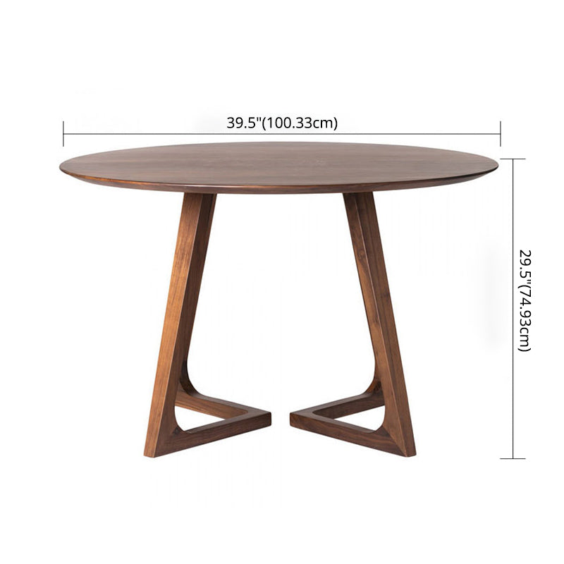 Modern Solid Wood Dining Room Set with Round Table Home Dining Table Furniture