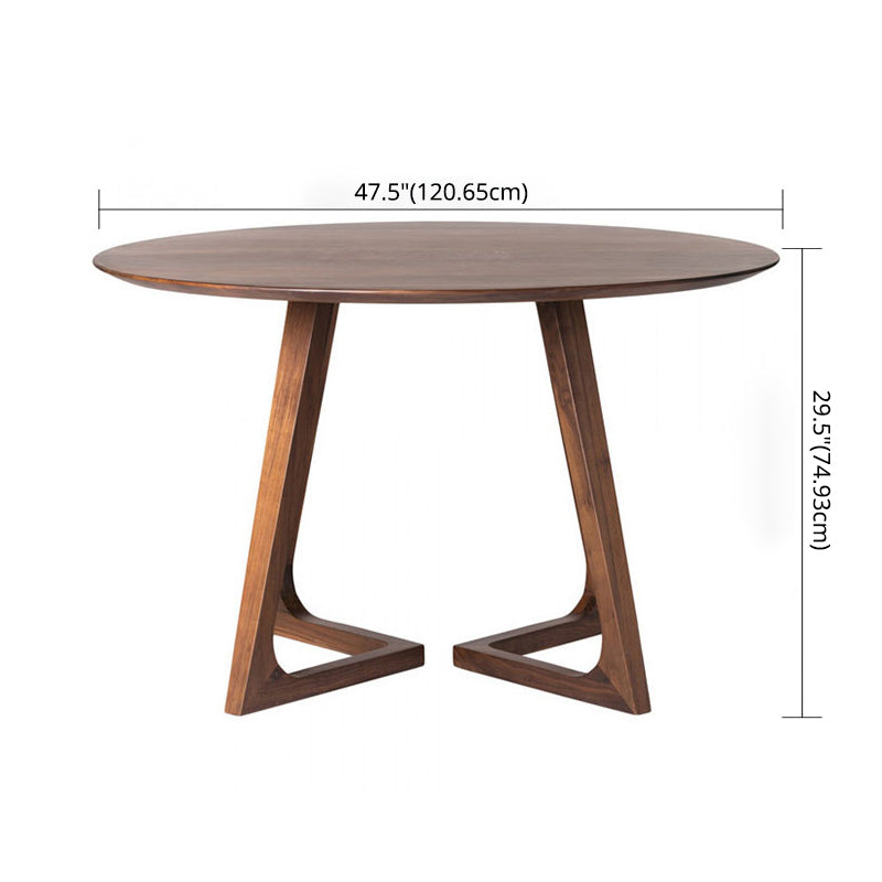 Modern Solid Wood Dining Room Set with Round Table Home Dining Table Furniture