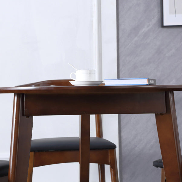 Moderner Stil Massives Holzbraun Esszimmer Set mit runden Tisch formelle Esstischmöbel