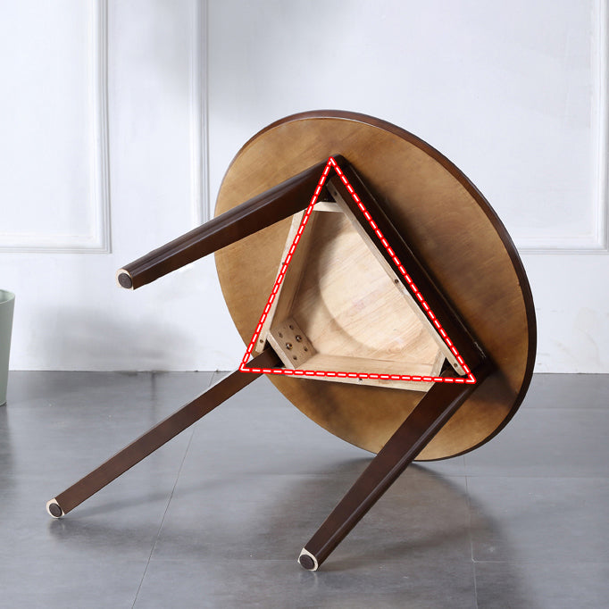 Moderner Stil Massives Holzbraun Esszimmer Set mit runden Tisch formelle Esstischmöbel