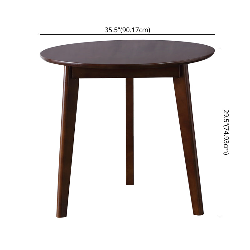 Moderner Stil Massives Holzbraun Esszimmer Set mit runden Tisch formelle Esstischmöbel