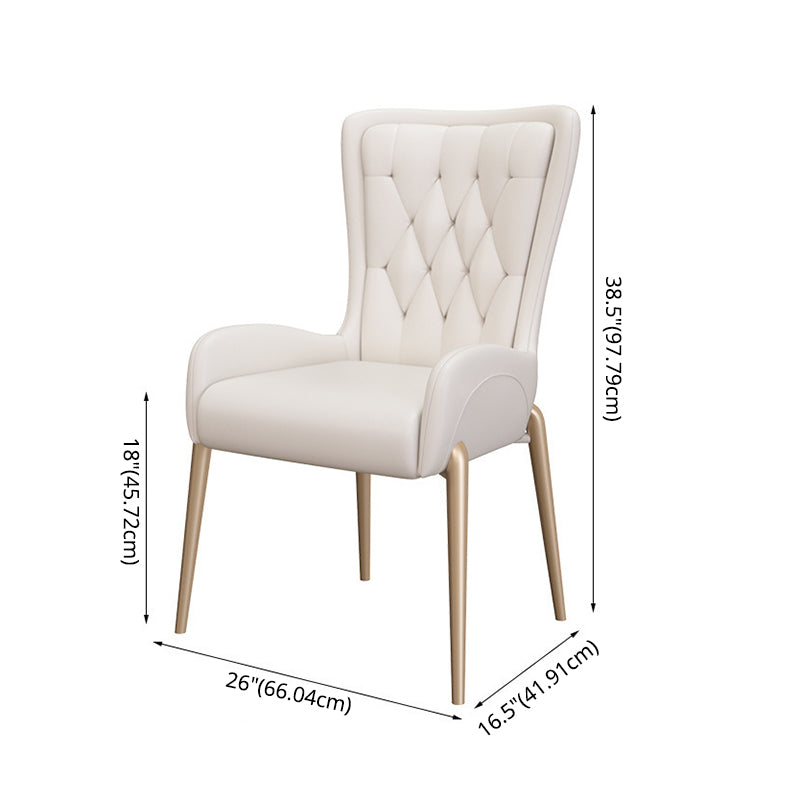 Glam Style Sintered Stone Dining Room Set Standard Height with Gold Base Dining Set