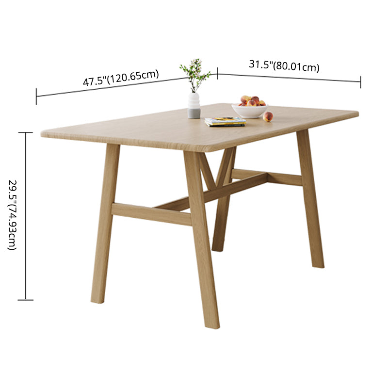 Juego de comedor de comedor contemporáneo rectangular MDF con base metálica