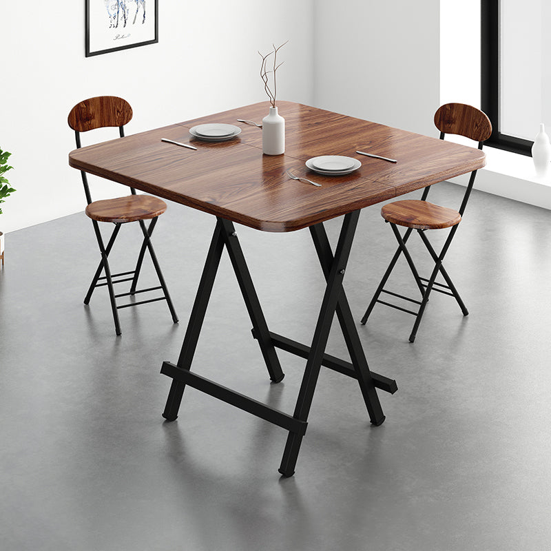 Modern Wooden Dining Room Set with Round Table Space-Saving Design Home Dining Table Furniture