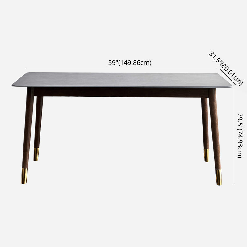 Modern Sintered Stone Dining Room Set with Rectangle Table Home Use Dining Table Furniture