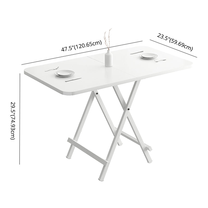 Modern Style Wooden Dining Room Set with Round Table Space-Saving Design Dining Table Furniture