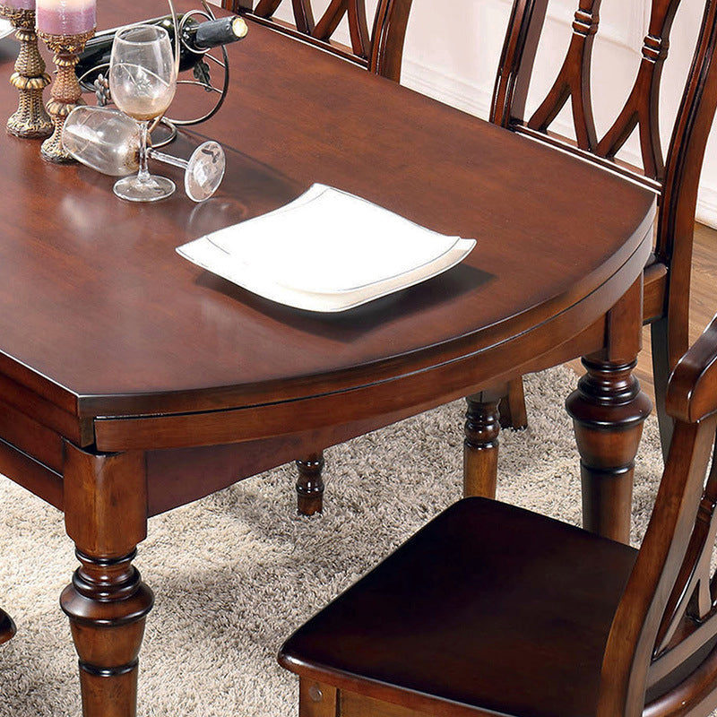 Juego de comedor de madera sólida tradicional altura estándar con juego de comedor superior plegable