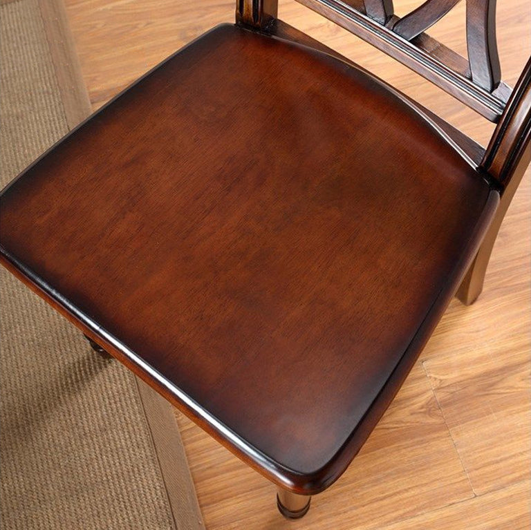 Juego de comedor de madera sólida tradicional altura estándar con juego de comedor superior plegable