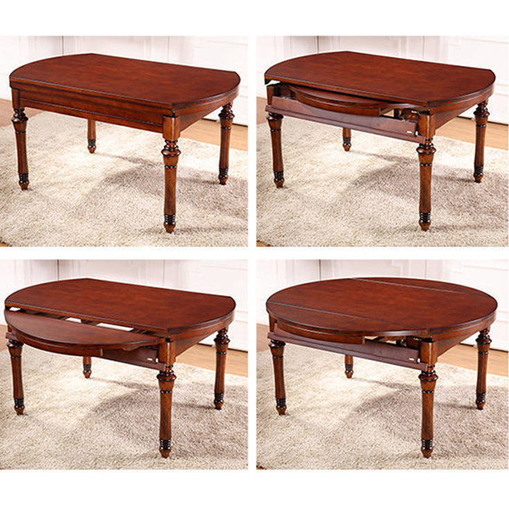 Juego de comedor de madera sólida tradicional altura estándar con juego de comedor superior plegable