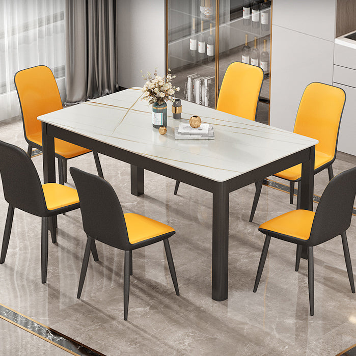 Modern Sintered Stone Dinette Set with Rectangle Table Dining Room Furniture for Dining Room