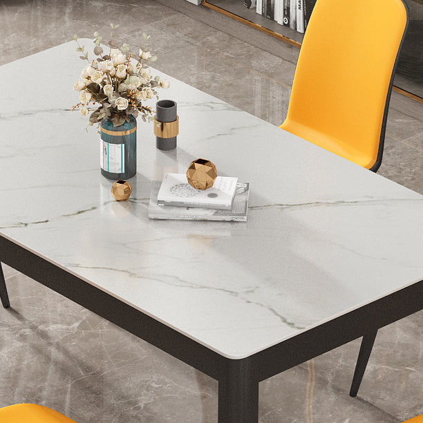 Modern Sintered Stone Dinette Set with Rectangle Table Dining Room Furniture for Dining Room