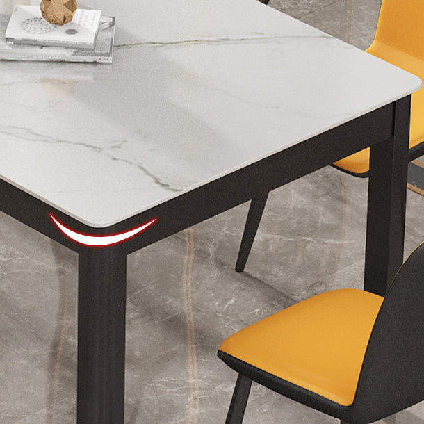 Modern Sintered Stone Dinette Set with Rectangle Table Dining Room Furniture for Dining Room