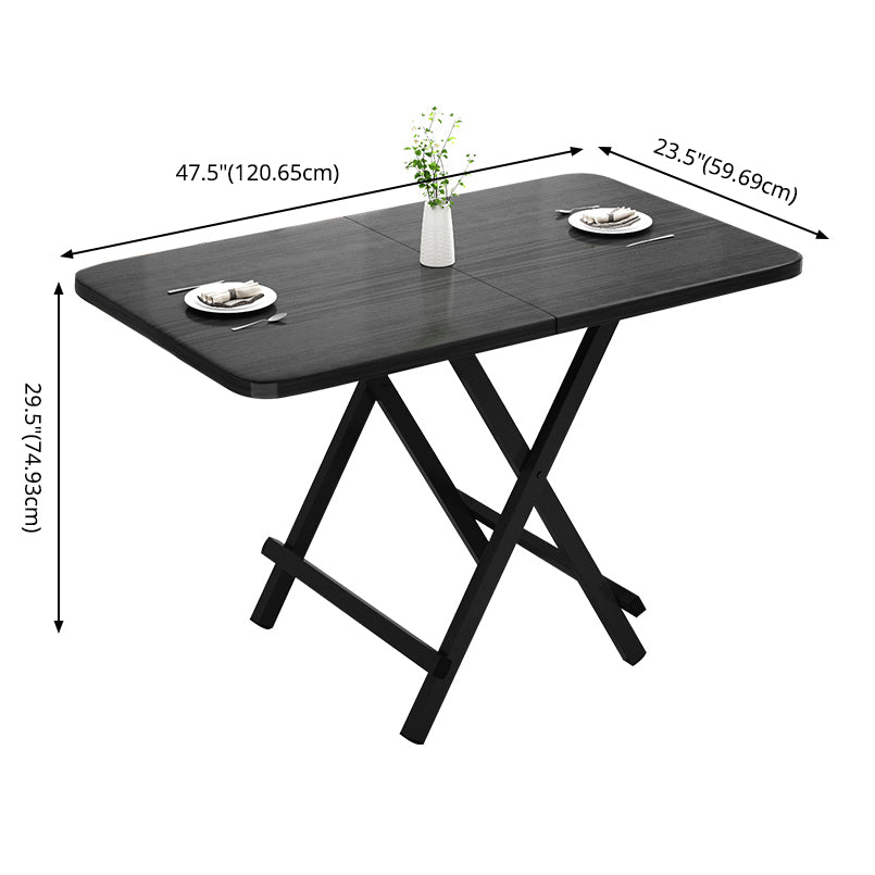 Modern Style Traditional Height Dining Set with Folding Table and Chairs