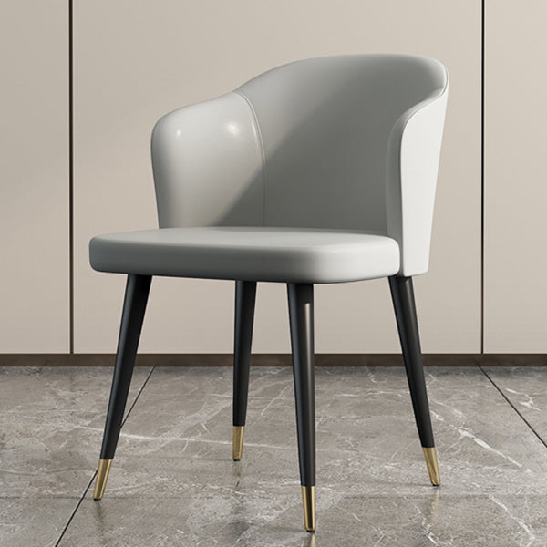 Minimalist Style Dining Set with Rectangle Shape Table and Upholstered Chairs