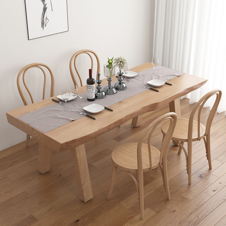 Modern Wooden Table Set of 5 with Rectangle Table Dining Set with Solna Chairs