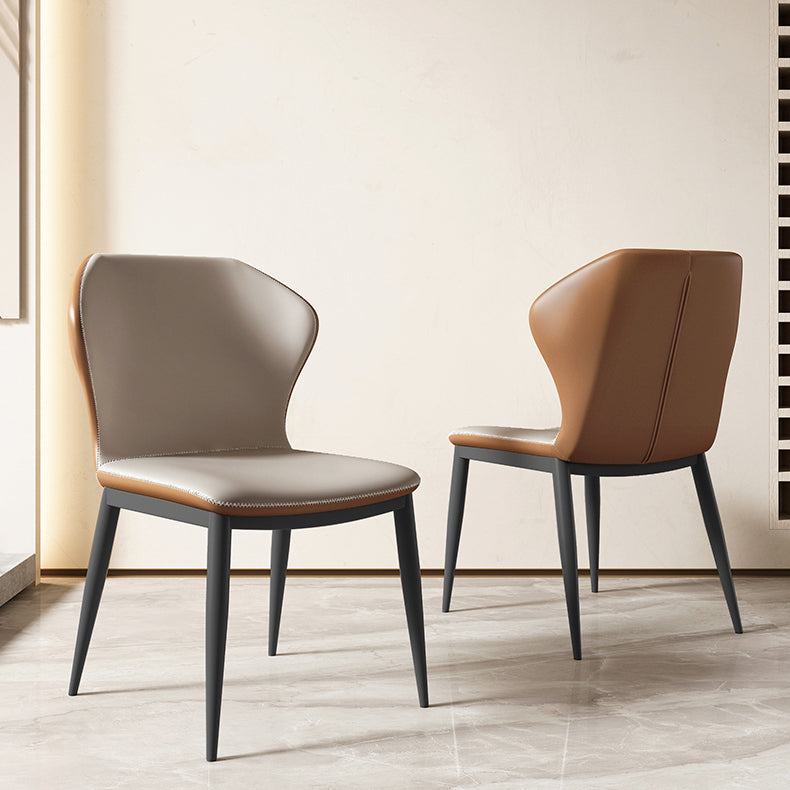 Nordic Sintered Stone Table Set of 5/7 with Round Table Foldable Dining Set with Leather Chairs