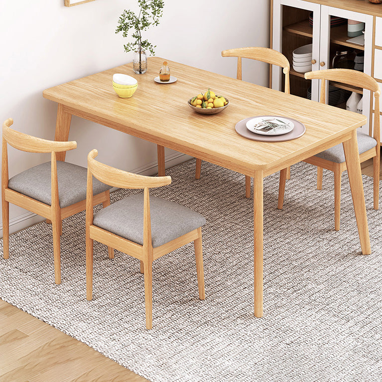 Minimalist Standard Kitchen Dining Set MDF Rectangle Shape Dining Set with 4 Legs Base