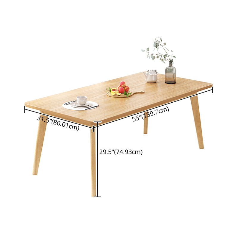 Minimalist Standard Kitchen Dining Set MDF Rectangle Shape Dining Set with 4 Legs Base