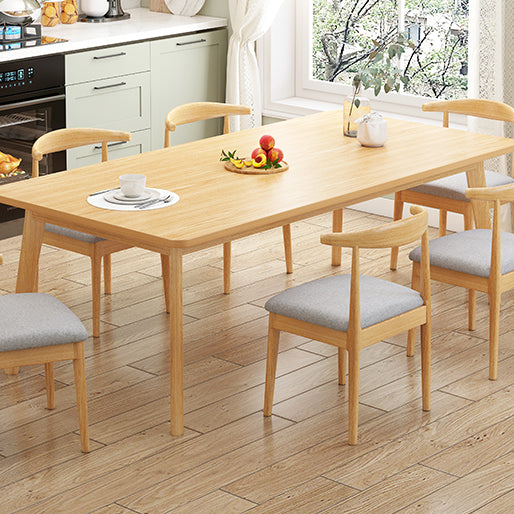 Minimalist Standard Kitchen Dining Set MDF Rectangle Shape Dining Set with 4 Legs Base
