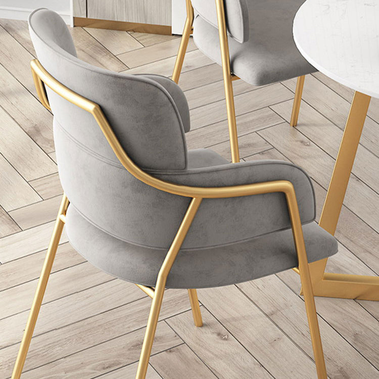 Traditional Faux Marble Top Dining Set with Gold Metallic Legs for Dining Furniture