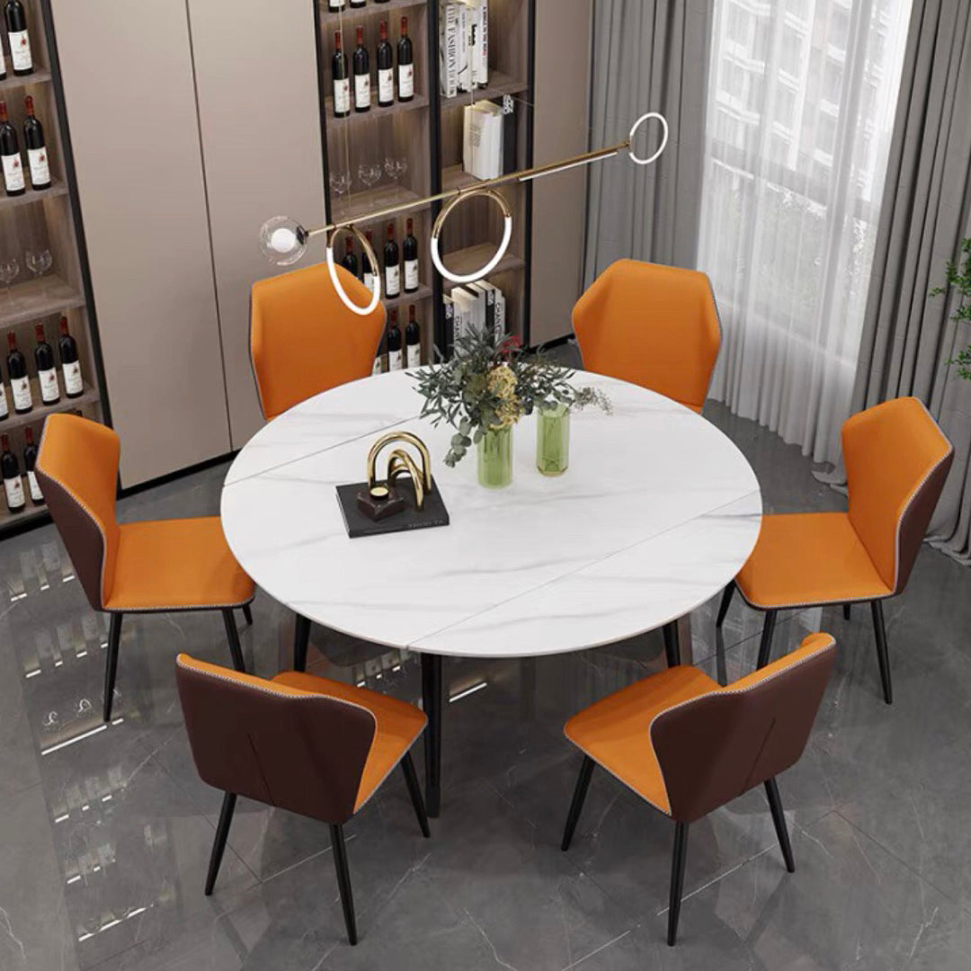 Modern Kitchen Sintered Stone Furniture of  Standard Height Space-Saving Dining Room Table Set