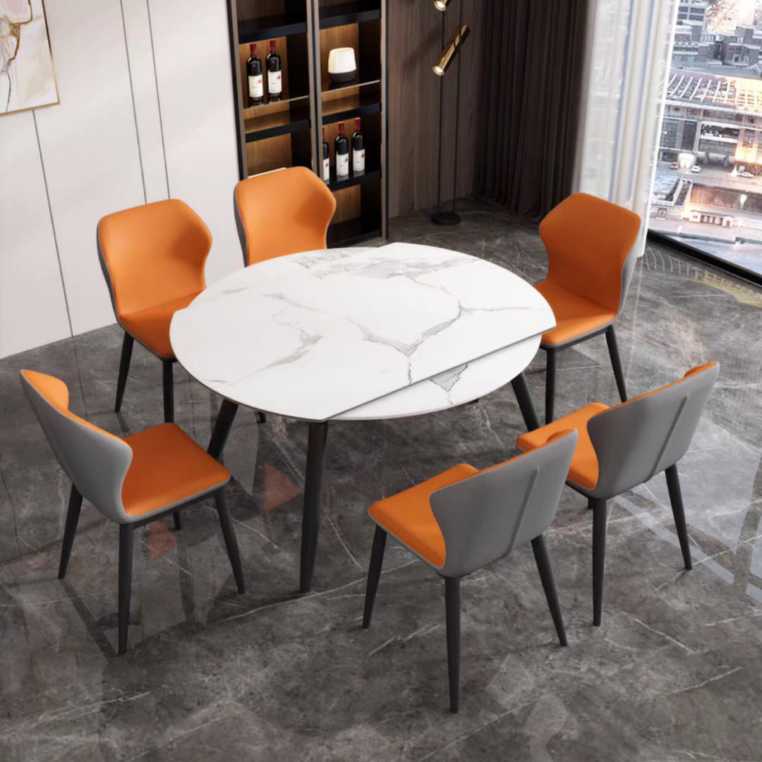 Modern Kitchen Sintered Stone Furniture of  Standard Height Space-Saving Dining Room Table Set