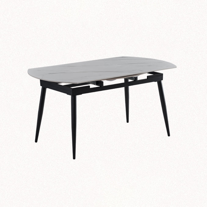 Modern Kitchen Sintered Stone Furniture of  Standard Height Space-Saving Dining Room Table Set