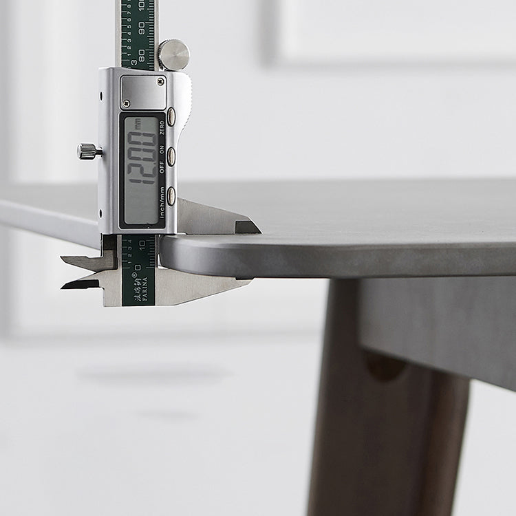 Standard Sintered Stone Esszimmerset mit 4 schwarzen Metallic -Beinen für Küchenmöbel