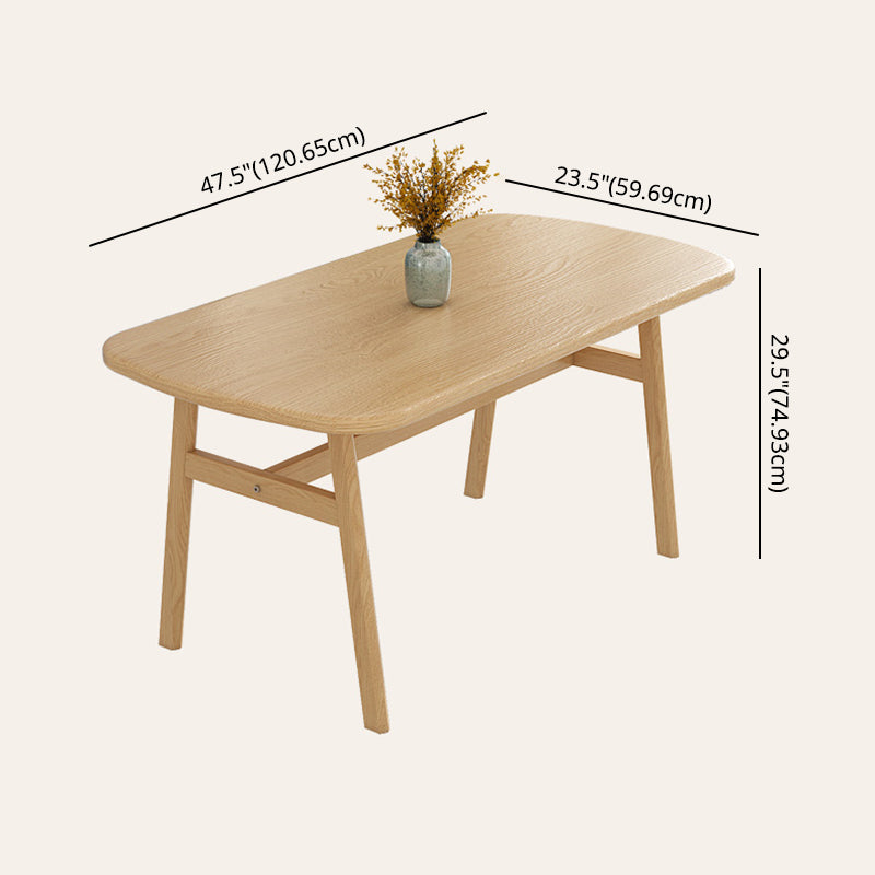 Minimalist Traditional Height Wood Dining Table Rectangle Dining Room Set For Home