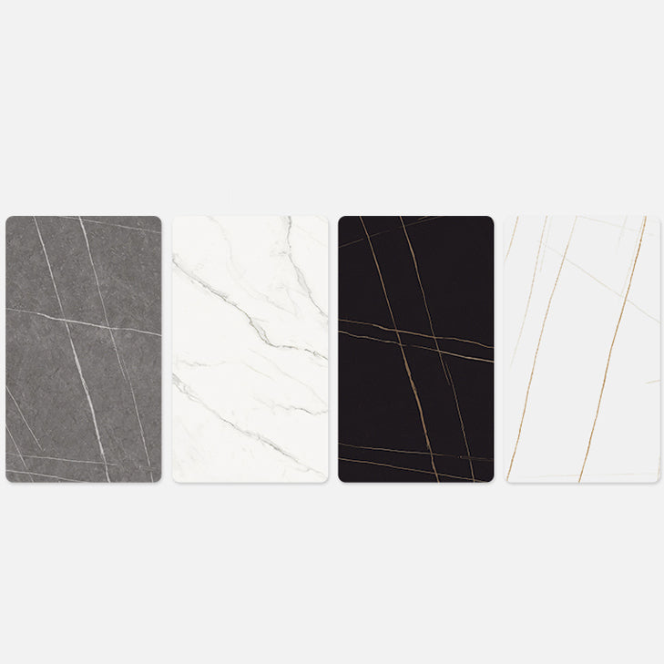 Dining Room Set Nordic Sintered Stone Rectangular Dining Table with Trestle Base