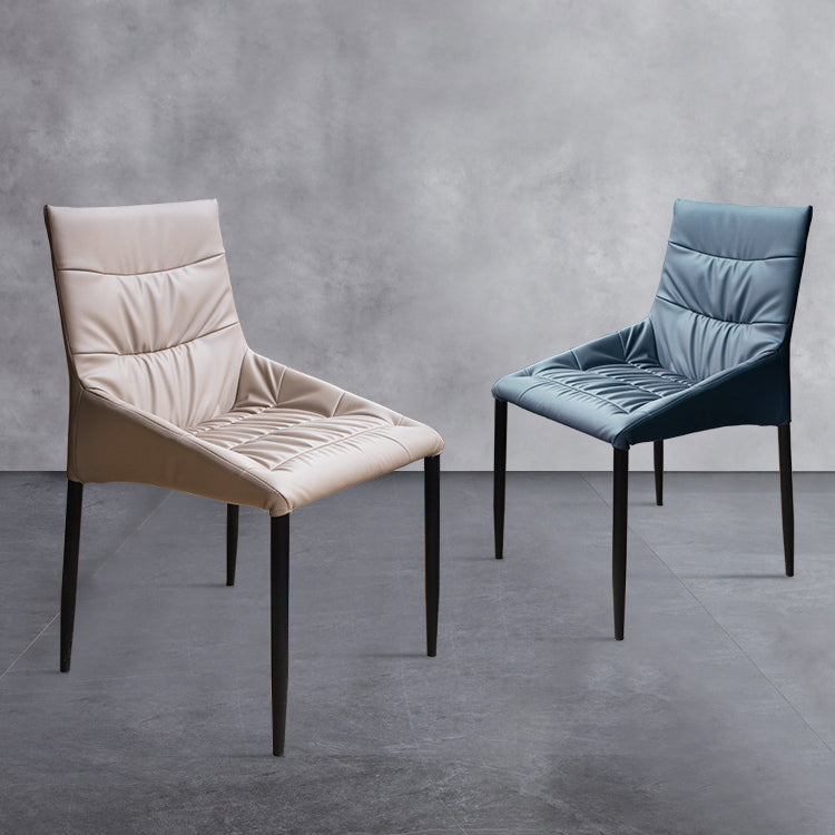 Modern Rattan Standard Dining Set with Rectangle Table and Solid Back Chairs Dining Set