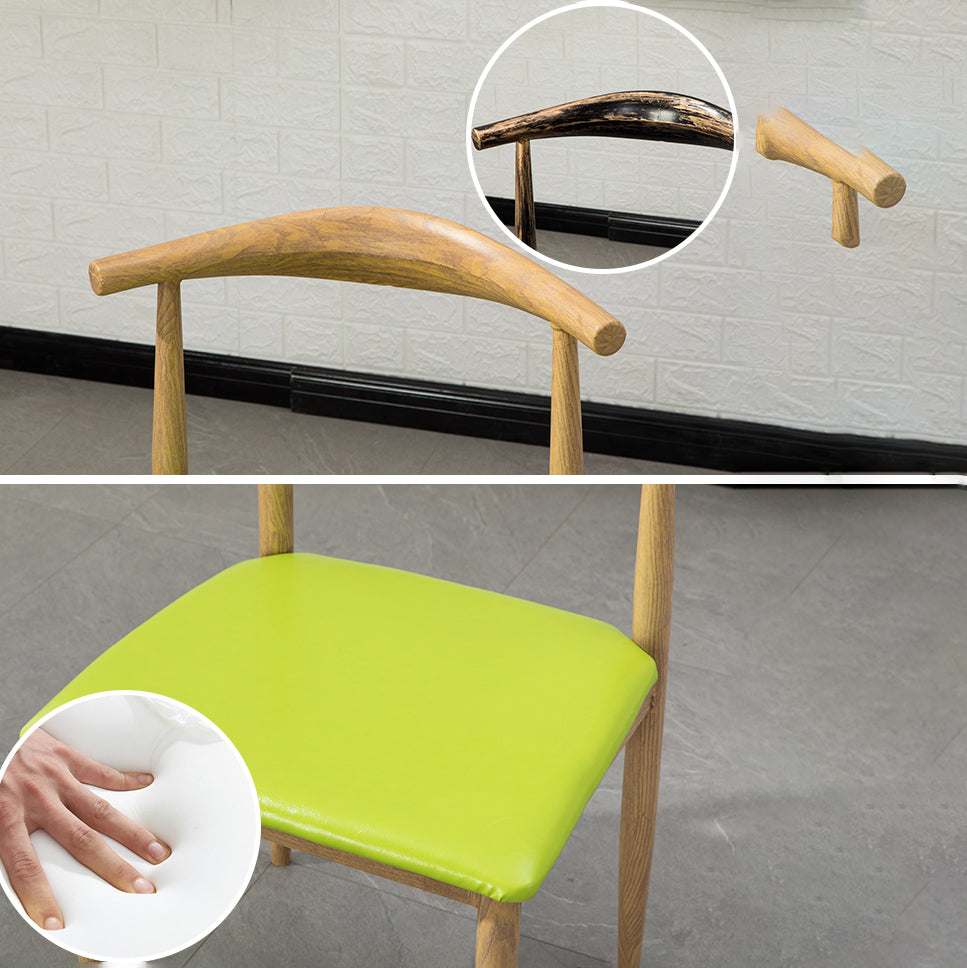 MDF 5 PCS Juego de comedor moderno con sillas de bocina de vaca Juego de comedor de altura estándar