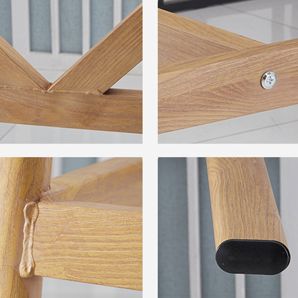 5 Pcs MDF Modern Dining Room Set with Rectangle Table and Pedestal Base Dining Set